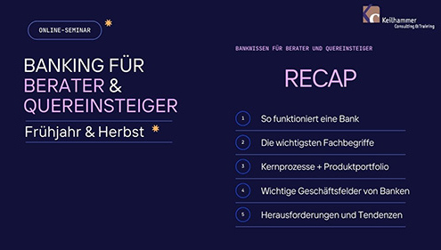 Offenes Seminar: Onlineseminar Banking für Berater