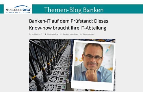 Günter Keilhammer Bankexperte und Seminartrainer aus München, Beitrag im Bank Blog vom Managment Circle