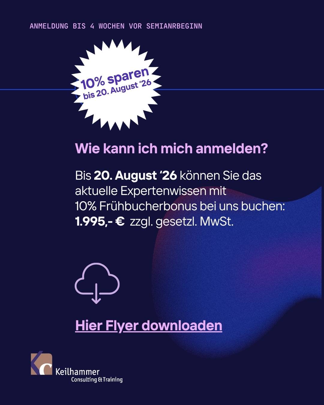 Onlineseminar Banking für (IT)Berater und Quereinsteiger September 2026